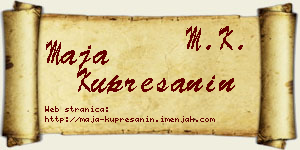 Maja Kuprešanin vizit kartica
